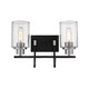 Millennium - 3512-MB/BN - Two Light Vanity - Clifton - Matte Black/Brushed Nickel