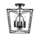Millennium - 4004-MB - Four Light Semi-Flush Mount - Tracy - Matte Black