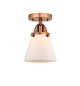 manufacturer_finish:Antique Copper|manufacturer_glass:Matte White Cased Small Cone|light_output:220.00lm|color_temperature:2200K|cri:99