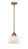 manufacturer_finish:Antique Copper|manufacturer_glass:Cased Matte White Large Bell|light_output:220.00lm|color_temperature:2200K|cri:99