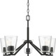 Progress Lighting - P400341-31M - Five Light Chandelier - Vertex - Matte Black