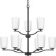 Progress Lighting - P400351-31M - Nine Light Chandelier - Adley - Matte Black