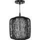 Progress Lighting - P500395-202 - One Light Mini Pendant - Cordova - Black Rattan