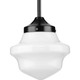 Progress Lighting - P5196-31M - One Light Pendant - School House - Matte Black