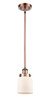manufacturer_finish:Antique Copper|manufacturer_glass:Cased Matte White Small Bell|light_output:220.00lm|color_temperature:2200K|cri:99