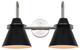 Canarm - IVL1076A02BKN - Two Light Vanity - Talia - Brushed Nickel/Matte Black