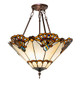 Shell With Jewels Three Light Semi-Flush Mount (294590)