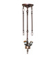 Shell With Jewels Three Light Semi-Flush Mount (294590)