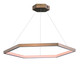 ET2 - E22285-BCN - LED Pendant - Hex - Brushed Champagne