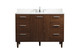 Elegant Lighting - VF47048MWT-BS - Vanity Sink Set - Baldwin - Walnut