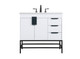 Elegant Lighting - VF48836MWH - Single Bathroom Vanity - Eugene - white