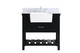Elegant Lighting - VF60136BK-BS - Single Bathroom Vanity - Clement - black