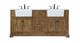 Elegant Lighting - VF60272DDW - Double Bathroom Vanity - Franklin - driftwood