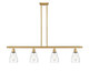 Innovations - 516-4I-SG-G394-LED - LED Island Pendant - Ballston - Satin Gold