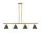 Innovations - 516-4I-SG-M8-LED - LED Island Pendant - Ballston - Satin Gold