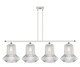 Innovations - 516-4I-WPC-G212 - Four Light Island Pendant - Ballston - White Polished Chrome