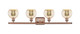 Ballston Four Light Bath Vanity (516-4W-AC-G128-6)