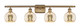 Innovations - 516-4W-BB-G128-6 - Four Light Bath Vanity - Ballston - Brushed Brass
