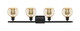 Ballston Four Light Bath Vanity (516-4W-BK-G128-6)