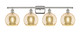 Innovations - 516-4W-PN-G128-8 - Four Light Bath Vanity - Ballston - Polished Nickel