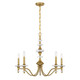 Savoy House - 1-1361-5-322 - Five Light Chandelier - Champlain - Warm Brass