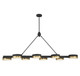 Savoy House - 1-1636-8-143 - LED Linear Chandelier - Ashor - Matte Black w/Warm Brass