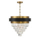 Savoy House - 1-1669-4-143 - Four Light Chandelier - Marquise - Matte Black with Warm Brass Accents