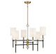 Savoy House - 1-1887-6-143 - Six Light Chandelier - Tivoli - Matte Black with Warm Brass Accents