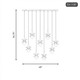 Portinatx Nine Light Linear Chandelier (1-2185-9-103)
