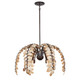Savoy House - 1-2579-6-26 - Six Light Chandelier - Grecian - Champagne Mist with Coconut Shell