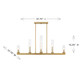 Carina Nine Light Chandelier (1-2635-9-322)