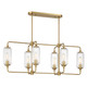 Savoy House - 1-3026-6-322 - Six Light Linear Chandelier - Holton - Warm Brass