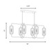 Holton Six Light Linear Chandelier (1-3026-6-322)