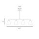 Blair Four Light Linear Chandelier (1-4014-4-322)