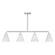 Blair Four Light Linear Chandelier (1-4014-4-SN)