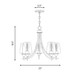 Octave Five Light Chandelier (1-4032-5-SN)