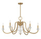 Bergdorf Six Light Chandelier (1-5802-6-322)