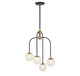 Savoy House - 1-6697-4-143 - Four Light Chandelier - Couplet - Matte Black w/Warm Brass