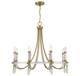 Savoy House - 1-7718-8-195 - Eight Light Chandelier - Mayfair - Warm Brass and Chrome