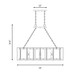 Genry Three Light Linear Chandelier (1-8203-3-89)