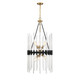 Savoy House - 3-1936-6-143 - Six Light Pendant - Santiago - Matte Black with Warm Brass Accents