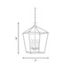Townsend Four Light Pendant (3-421-4-109)