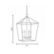 Townsend Six Light Pendant (3-422-6-322)