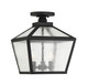 Savoy House - 5-105-BK - Three Light Flush Mount - Woodstock - Black