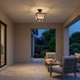 Woodstock Three Light Flush Mount (5-105-BK)