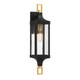 Savoy House - 5-276-144 - One Light Outdoor Wall Lantern - Glendale - Matte Black/Weathered Brushed Brass