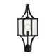Savoy House - 5-476-144 - One Light Outdoor Post Lantern - Raeburn - Matte Black/Weathered Brushed Brass
