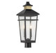 Savoy House - 5-718-143 - Two Light Outdoor Post Lantern - Kingsley - Matte Black w/Warm Brass