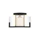 Savoy House - 6-1981-1-143 - One Light Semi-Flush Mount - Eaton - Matte Black with Warm Brass Accents