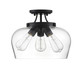 Octave Three Light Semi-Flush Mount (6-4035-3-BK)